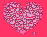 Dibujo Corazón de corazones pintado por pituf