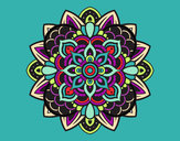 Dibujo Mandala decorativa pintado por blanca