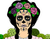 Dibujo Mujer calavera mejicana pintado por FALOS 