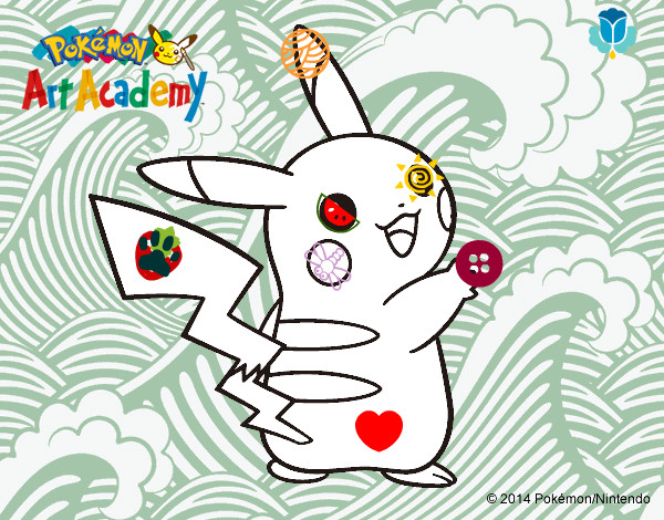 Dibujo Pikachu de espaldas pintado por Gobasa