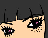 Dibujo Ojos Emo pintado por Valerita3