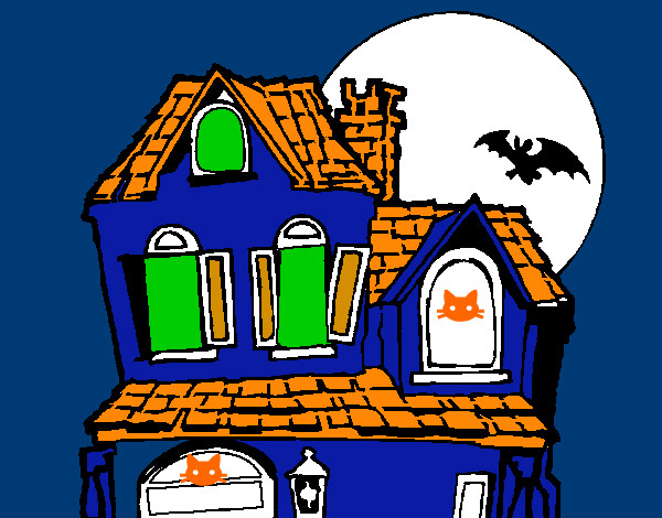 Dibujo Casa del misterio pintado por mendieta
