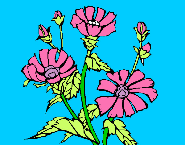 Dibujo Conjunto floral pintado por vikingui