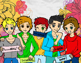 Dibujo Los chicos de One Direction pintado por vanes25