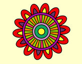 Dibujo Mandala solar pintado por impira