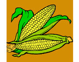 Dibujo Mazorca de maíz pintado por sufrit