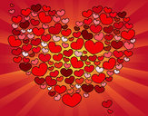 Dibujo Corazón de corazones pintado por yireth