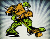 Dibujo Jugador de hockey profesional pintado por mans
