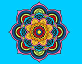 Dibujo Mandala flor oriental pintado por susacoli