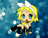 Dibujo Rin Kagamine pintado por antojexu