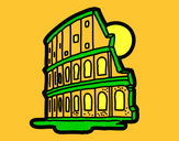 Dibujo Coliseo de Roma pintado por Reduardo