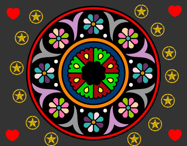 Dibujo Mandala flor pintado por olga63