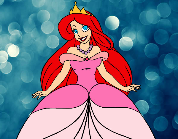 Dibujo Princesa Ariel pintado por elisan