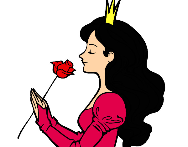 Dibujo Princesa y rosa pintado por jacquiii