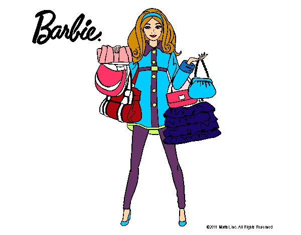 Dibujo Barbie de compras pintado por MJCC