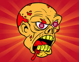 Dibujo Cabeza de zombi pintado por Quim_Espe