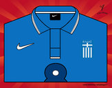 Dibujo Camiseta del mundial de fútbol 2014 de Grecia pintado por zeus1974
