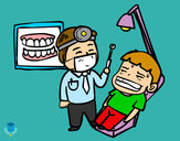 Dibujo Dentista con paciente pintado por Violetta08