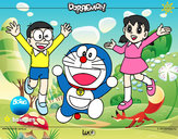 Dibujo Doraemon y amigos pintado por Sami12