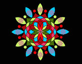 Dibujo Mandala 3 pintado por blanca