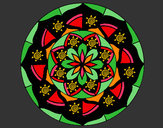 Dibujo Mandala 6 pintado por blanca