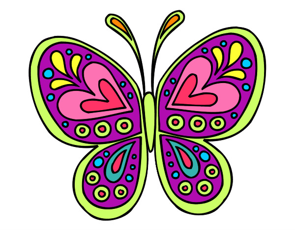 Dibujo Mandala mariposa pintado por Violetta08