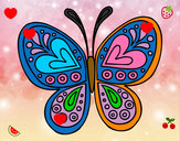 Dibujo Mandala mariposa pintado por zeus1974