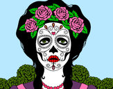 Dibujo Mujer calavera mejicana pintado por yaimara