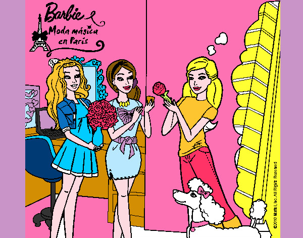 Dibujo Barbie de compras con sus amigas pintado por martinab