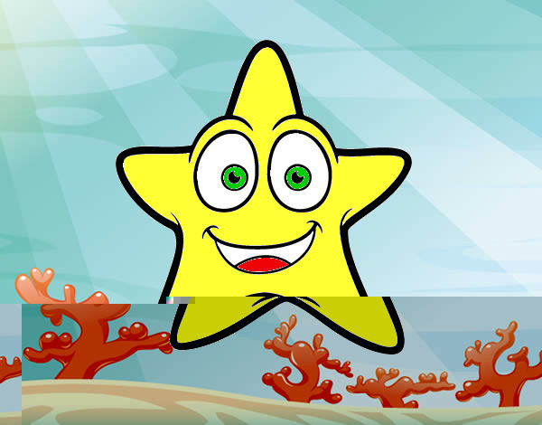 Dibujo Estrella de mar sonriente pintado por RAQUEL2009