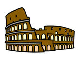 Dibujo Coliseo romano pintado por Sabueso