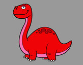 Dibujo Dino Diplodocus pintado por audora