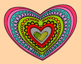 Dibujo Mandala corazón pintado por picks1234