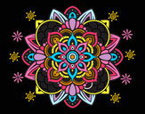 Dibujo Mandala decorativa pintado por blanca