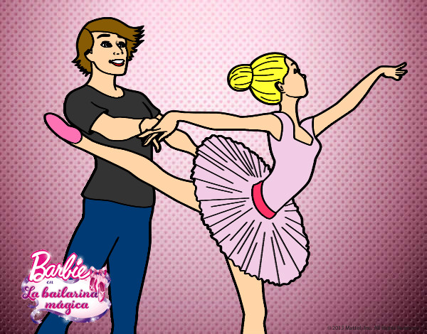 Dibujo Barbie bailando ballet pintado por Diamond