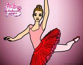 Dibujo Barbie en segundo arabesque pintado por elisan