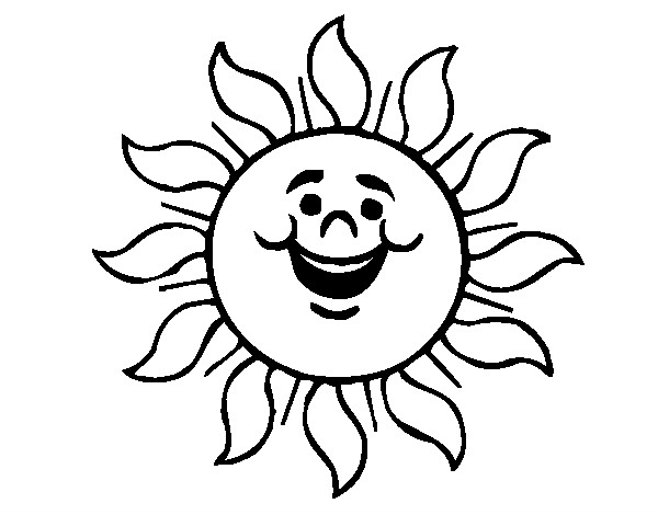 Dibujo Sol contento pintado por charlycar
