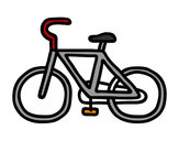 Dibujo Bicicleta básica pintado por cuernos
