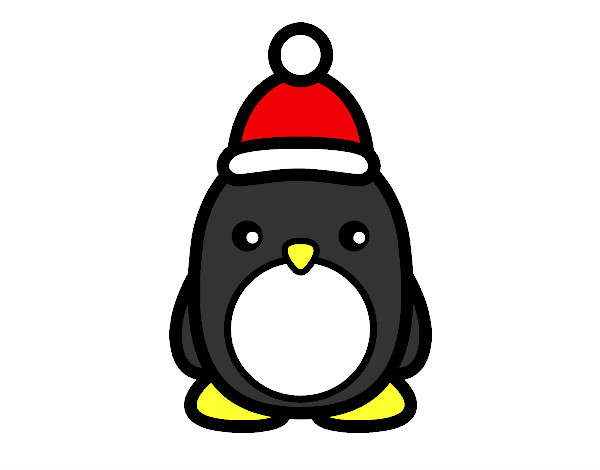 Dibujo Pingüino navideño pintado por Mikuarts