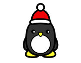 Dibujo Pingüino navideño pintado por Mikuarts