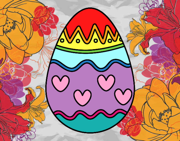Dibujo Huevo con corazones pintado por Carmina16