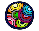 Dibujo Mandala circular pintado por agu999