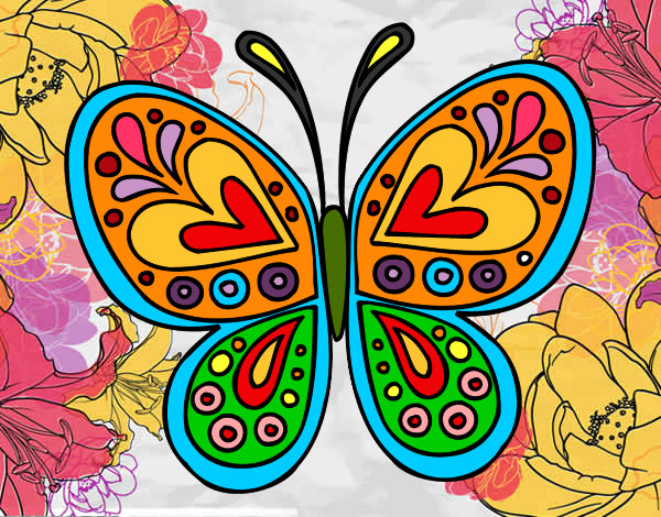Dibujo Mandala mariposa pintado por miikyy 