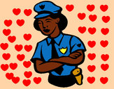 Dibujo Mujer policía pintado por JC-M-R