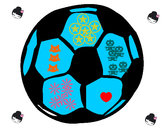 Dibujo Pelota de fútbol pintado por emmaoriana