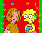 Dibujo Sakura y Lisa pintado por gaspi7