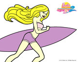 Dibujo Barbie corre al agua pintado por panmi