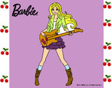 Dibujo Barbie guitarrista pintado por linda01
