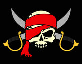 Dibujo Símbolo pirata pintado por johanfelip