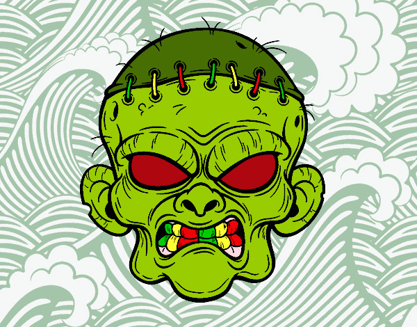Dibujo Cara de zombie pintado por jhol9